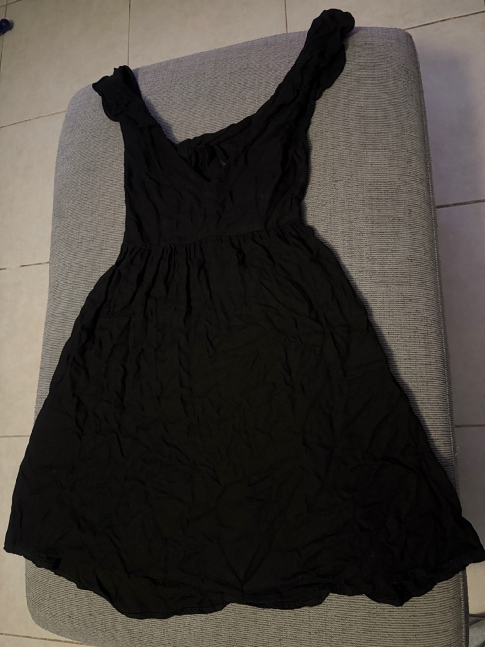 Volcom V-neck Black Mini Dress with Open Back